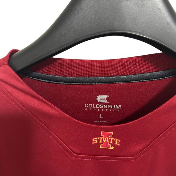Iowa State Cyclones SS Shirt Mens Size Large Logos Red - Picture 3 of 7